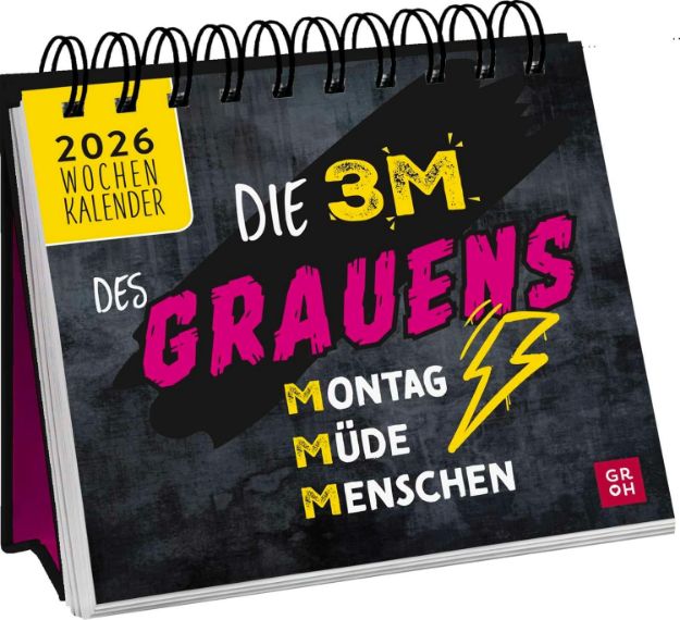 Bild von Buck, Julia: Mini-Wochenkalender 2026: Die 3 M des Grauens: Montag. Müde. Mensch