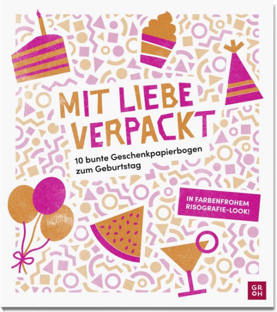 Bild von Mit Liebe verpackt - 10 bunte Geschenkpapierbogen zum Geburtstag