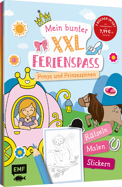 Bild von Mein bunter XXL-Ferienspass: Ponys undPrinzessinnen – 3 Kreativbücher im Bund