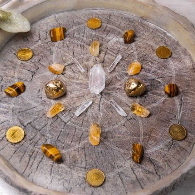 Bild von Crystal Grid Reichtum & Fülle – Steineset