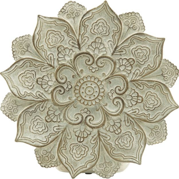 Bild von Wandhänger Lotus Mandala, Zementguss, Ø 35,5 cm