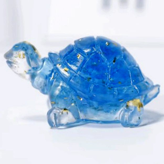 Bild von Orgonit Schildkrötchen Aquamarin