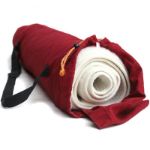 Bild von Yogatasche für Schurwollmatte 92 cm x Ø 21 cm in Weinrot von Lotus Design