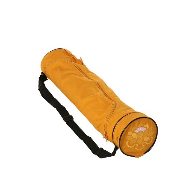 Bild von Yogatasche Stickerei Lotus 75 cm x Ø18 cm in Gelb von Lotus Design