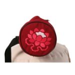 Bild von Yogatasche Stickerei Lotus 75 cm x Ø18 cm in Weinrot von Lotus Design