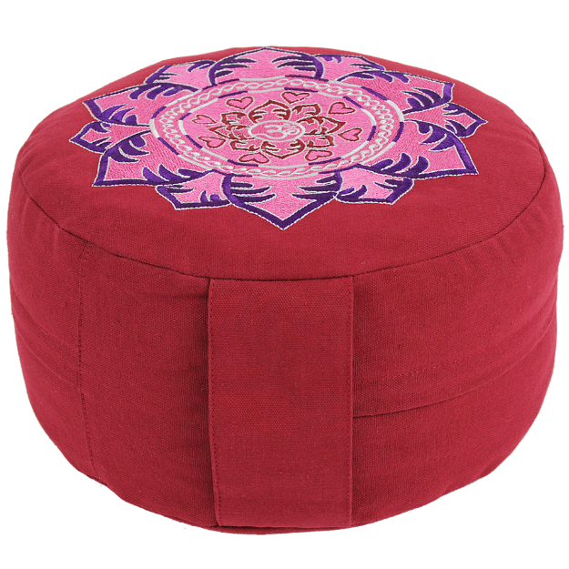 Bild von Meditationskissen Classic LOTUS "OM"  Höhe 15 cm in Weinrot von Lotus Design