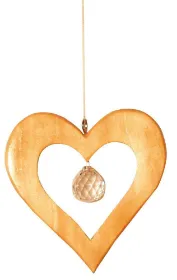 Zeige Details für Kristallobjekt Herz natur 12 cm, Holz und Bleikristall Bild von Kristallobjekt Herz natur 12 cm, Holz und Bleikristall