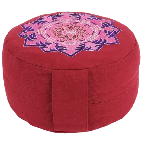 Zeige Details für Meditationskissen Classic LOTUS "OM"  Höhe 15 cm in Weinrot von Lotus Design Bild von Meditationskissen Classic LOTUS "OM"  Höhe 15 cm in Weinrot von Lotus Design