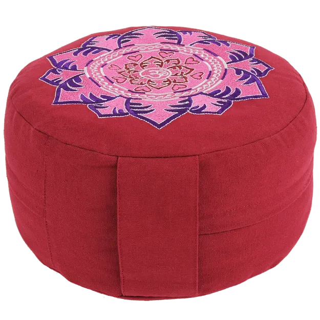 Bild von Meditationskissen Classic LOTUS "OM"  Höhe 15 cm in Weinrot von Lotus Design