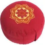 Bild von Meditationskissen CLASSIC MANDALA Höhe 15 cm in Rot/Gold von Lotus Design