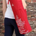 Bild von Yogatasche Stickerei Blume 75 cm x Ø 18 cm in Rot von Lotus Design