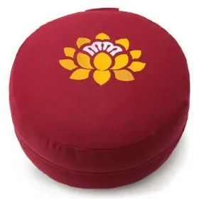 Zeige Details für Meditationskissen Classic Lotus 14 cm, erdbeerrot/gelb Bild von Meditationskissen Classic Lotus 14 cm, erdbeerrot/gelb