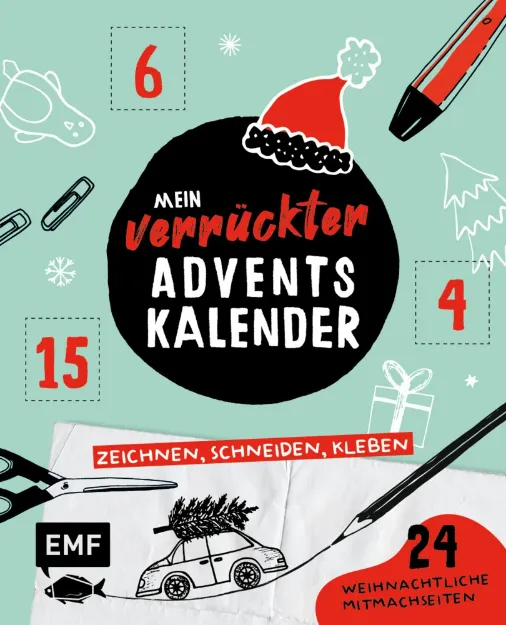 Bild von Mein verrückter Adventskalender – DasMitmachbuch: zeichnen, schneiden, klebe