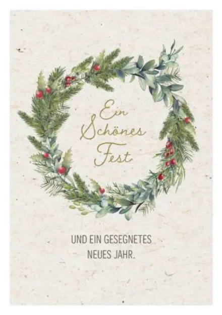 Bild von Doppelkarte. Ein schönes Fest 6 Ex.