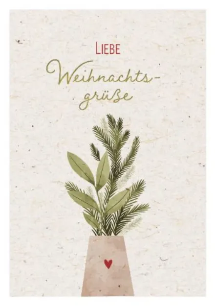 Bild von Doppelkarte. Liebe Weihnachtsgrüsse 6Ex.