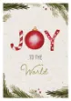 Bild von Doppelkarte. Joy to the world 6 Ex.