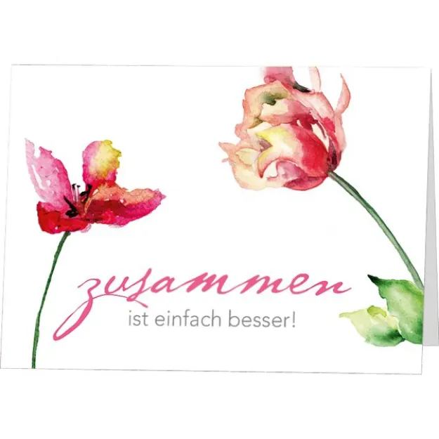 Bild von Brunnen Faltkarte Zusammen ist einfachbesser! 6 Ex.