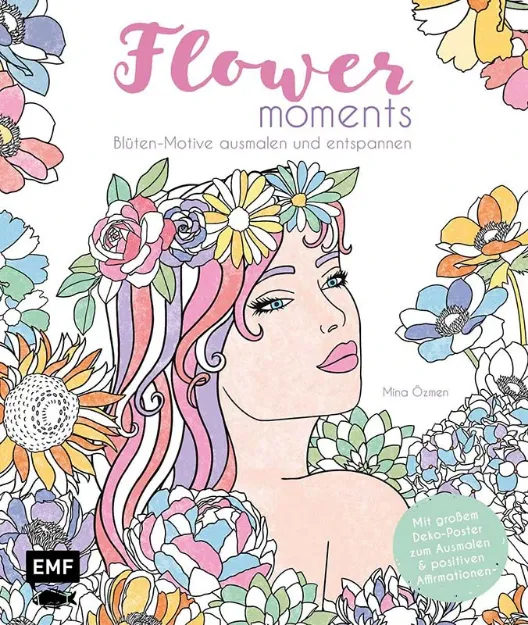 Bild von Özmen M: Flower moments – TraumhafteBlüten-Motive ausmalen und entspannen