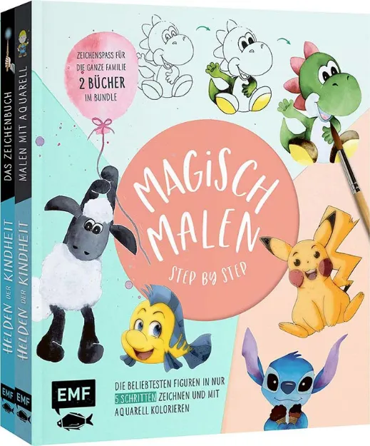 Bild von Moy S: Magisch malen Step by Step – Diebeliebtesten Figuren aus TV und Kino in