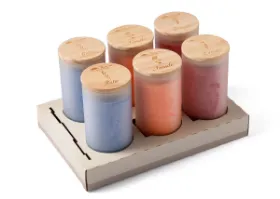 Zeige Details für Tray 6er Kerze im Glas oder 6er Allgäuer Räucherwerk Bild von Tray 6er Kerze im Glas oder 6er Allgäuer Räucherwerk