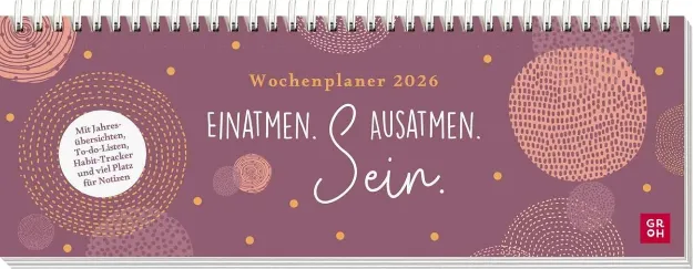 Bild von Tischkalender 2026 quer: Einatmen. Ausatmen. Sein.