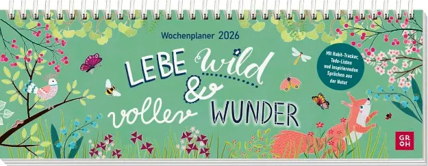 Bild von Tischkalender 2026 quer: Lebe wild und voller Wunder
