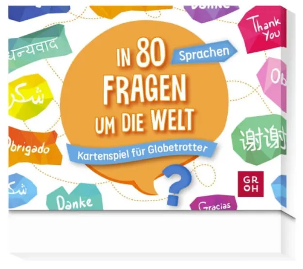 Bild von In 80 Fragen um die Welt - Sprachen: Kartenspiel für Globetrotter