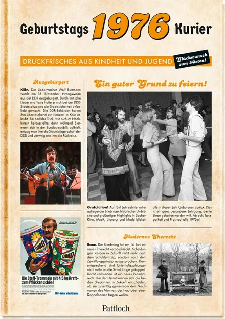 Bild von 1976 – Geburtstagskurier