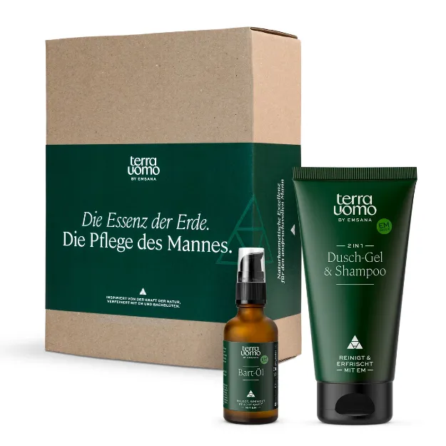 Bild von terra uomo Geschenkset Dusch-Gel & Shampoo 2in1, 150 ml, Bart-Öl, 50ml