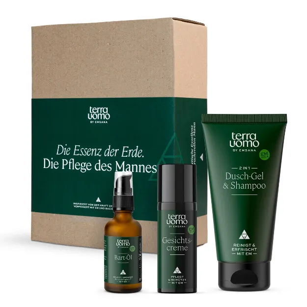 Bild von terra uomo Geschenkset Dusch-Gel & Shampoo 2in1,  Gesichtscreme, Bart-Öl