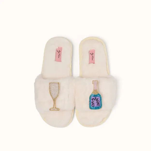 Bild von Brosche für Slipper: Champagne  Turquoise - by vivi.