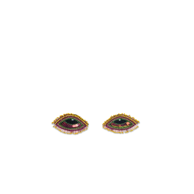 Bild von Brosche für Slipper: Evil Eye Pink - by vivi.