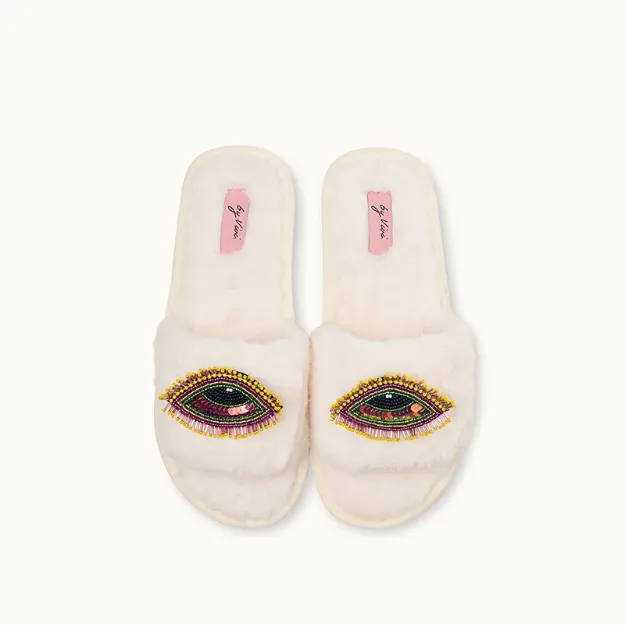 Bild von Brosche für Slipper: Pink Evil Eye - by vivi.