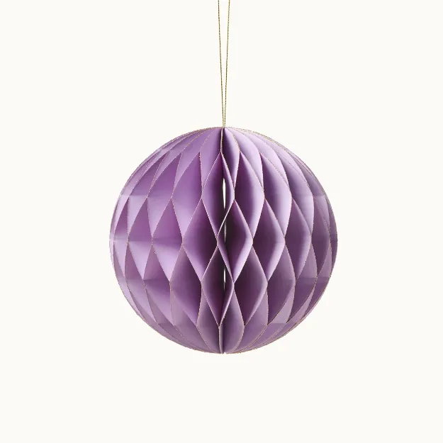 Bild von Anhänger Weihnachtskugel aus Papier Lavender 15 cm - by vivi.