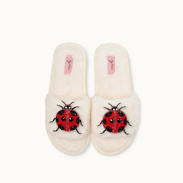 Bild von Brosche für Slipper: Marienkäfer - by vivi.