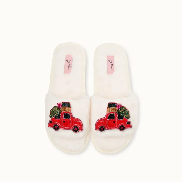 Bild von Brosche für Slipper: Weihnachtsauto - by vivi.