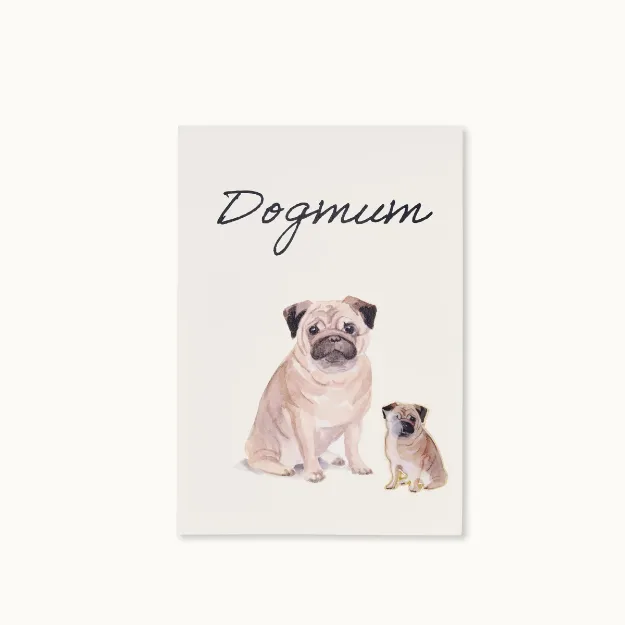 Bild von Pin-Karte: Dogmum Mops - by vivi.