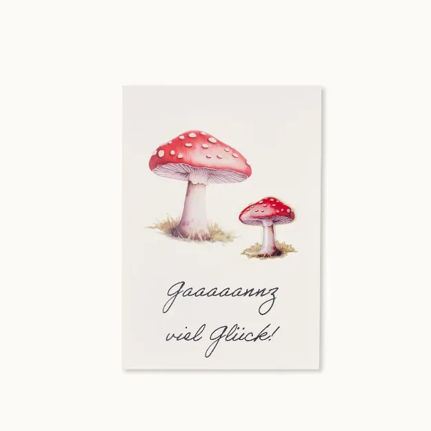 Bild von Pin-Karte: Gaaaaanz viel Glück! Pilz - by vivi.