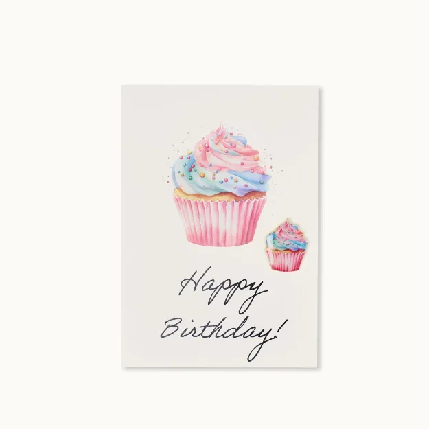 Bild von Pin-Karte: Happy Birthday Cupcake  - by vivi.