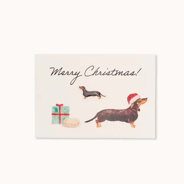Bild von Pin-Karte: Merry Christmas Dackel  - by vivi.