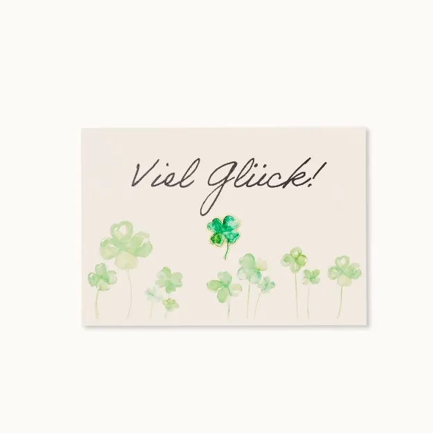 Bild von Pin-Karte: Viel Glück! Kleeblatt - by vivi.