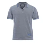Bild von Polo-Shirt in dunkelblau-weiss-melange von The Spirit of OM