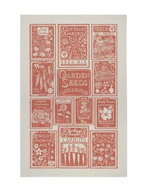 Bild von Seed Packets Cotton Tea Towel - Ulster Weavers