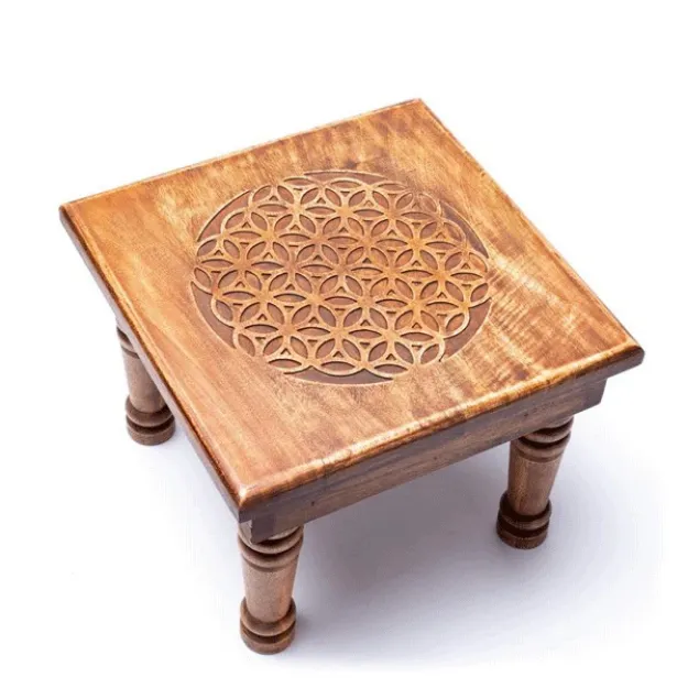 Bild von Beistelltisch aus Holz Blume des Lebens