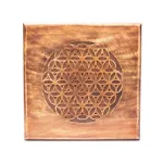 Bild von Beistelltisch aus Holz Blume des Lebens