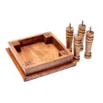 Bild von Beistelltisch aus Holz Blume des Lebens