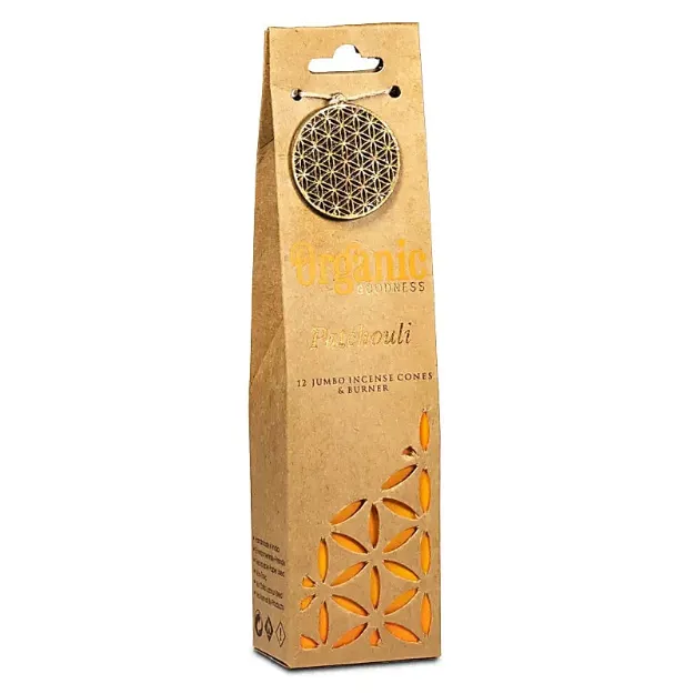 Bild von Organic Goodness Patchouli Weihrauchkegel + Halter