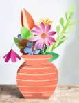 Bild von Papierblumen-Bastelset mit Vase, VE-6