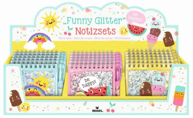 Bild von Be happy Notizset Funny Glitter VE 12