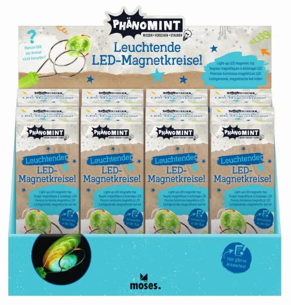 Bild von PhänoMINT Leuchtender LED-Magnetkreisel VE 8